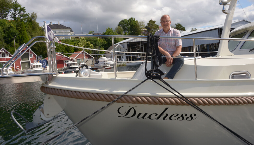 PÅ TUR: Harald Korn fra Giramar tar Linssen 45.0 hjem til Asker. PÅ TUR: Harald Korn fra Giramar tar Linssen 45.0 hjem til Asker.