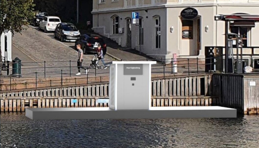 UTFORDRENDE: Arendal Havn utreder nå muligheten for å etablere en hurtigladestasjon for el-båter i Pollen. (ILLUSTRASJON: ARENDAL HAVN) UTFORDRENDE: Arendal Havn utreder nå muligheten for å etablere en hurtigladestasjon for el-båter i Pollen. (ILLUSTRASJON: ARENDAL HAVN)