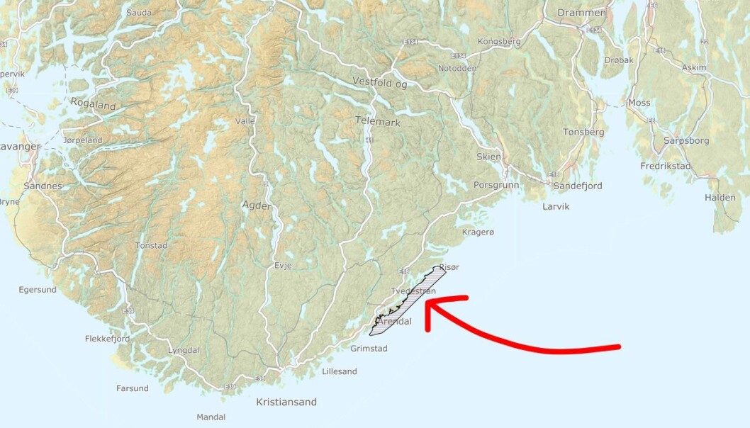 STORT OMFANG: I det skraverte området har forskerne estimert det ligger 10 000 tapte fiskeredskaper. STORT OMFANG: I det skraverte området har forskerne estimert det ligger 10 000 tapte fiskeredskaper.