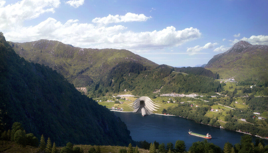 I NORD: Slik kan innseilingen fra Kjøde se ut når skipstunnelen står ferdig om noen år. I NORD: Slik kan innseilingen fra Kjøde se ut når skipstunnelen står ferdig om noen år.
