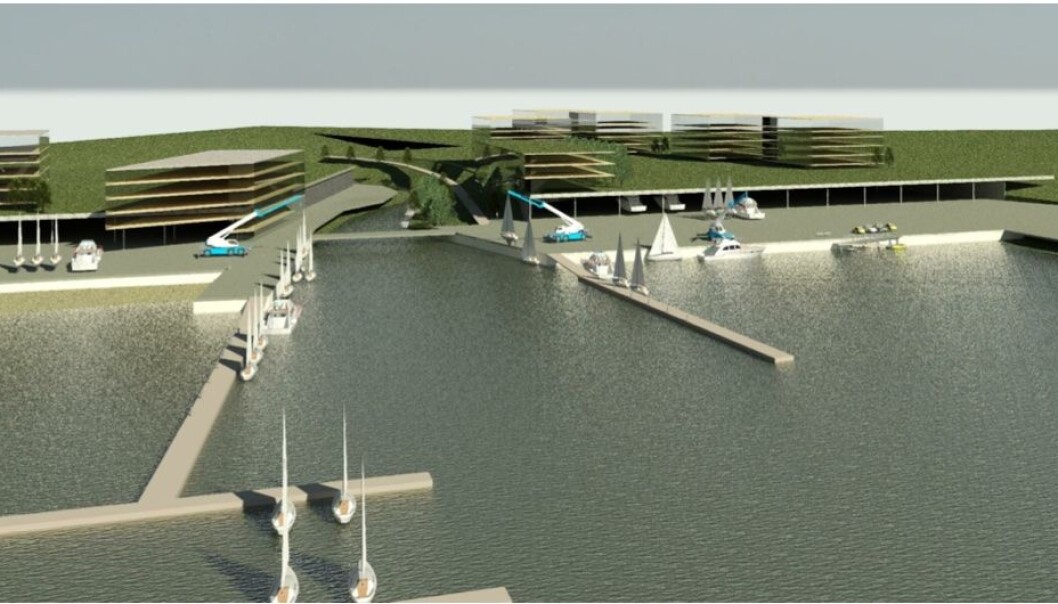 SJØLYST: Slik tenker aksjonsgruppen seg at Sjølyst kan utvikles til maritim folkepark med båtplasser under lokk. SJØLYST: Slik tenker aksjonsgruppen seg at Sjølyst kan utvikles til maritim folkepark med båtplasser under lokk.