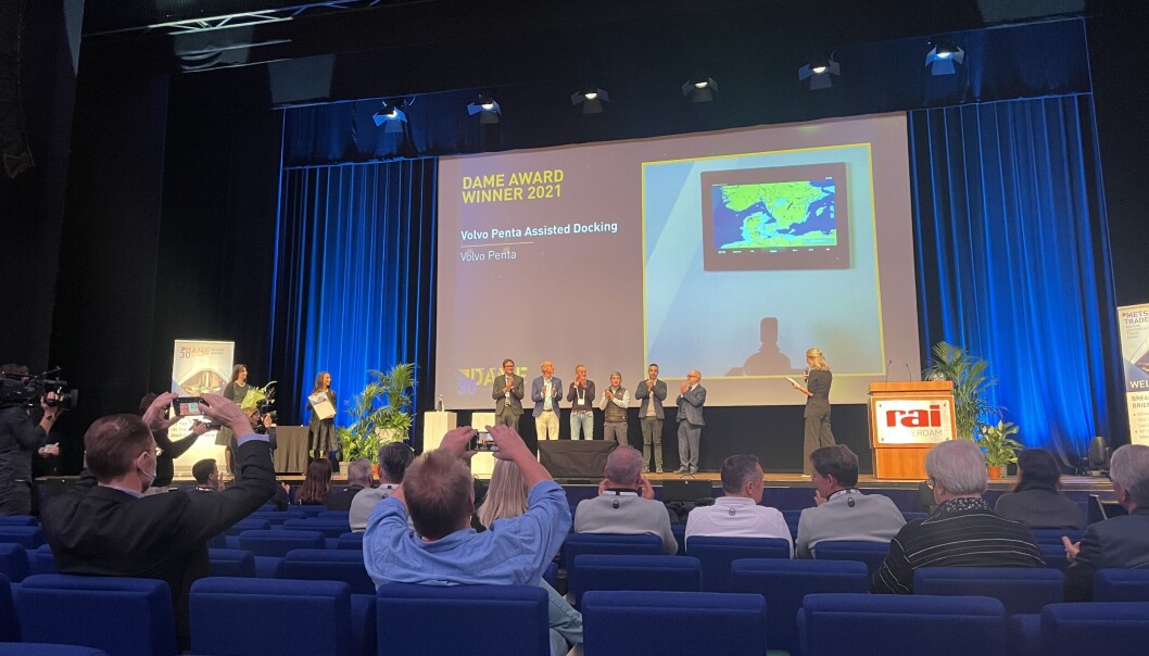 FIKK PRIS: Volvo Penta ble belønnet med designprisen Dame Award 2021 under Metstrade i Amsterdam i går. FIKK PRIS: Volvo Penta ble belønnet med designprisen Dame Award 2021 under Metstrade i Amsterdam i går.
