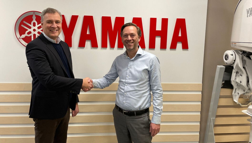 VIL SAMARBEIDE: Patrik Håkansson, direktør/partner i Ryds Båtar AB og Michael van Zomeren, managing director Yamaha Motor Scandinavia VIL SAMARBEIDE: Patrik Håkansson, direktør/partner i Ryds Båtar AB og Michael van Zomeren, managing director Yamaha Motor Scandinavia