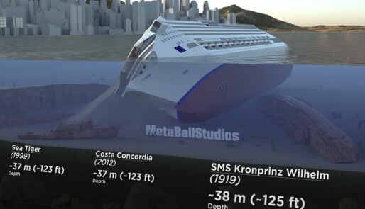 Utrolige 3D-animasjoner av skipsvrak
