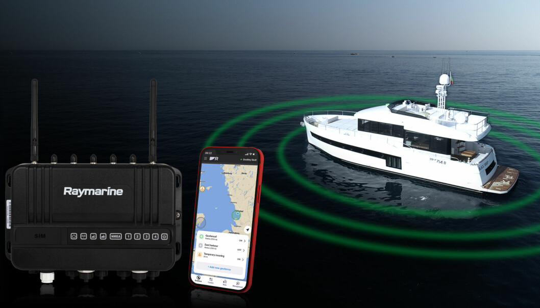 GEOFENCE: Raymarine utvider mulighetene for fjernstyring og lokaliseringskontroll med sitt nye YachtSense-system.