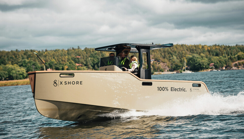 MEST EFFEKT: Svenske X Shore er en av elbåtprodusentene som satser på lang rekkevidde og høy fart i kombinasjon med akseldrift.