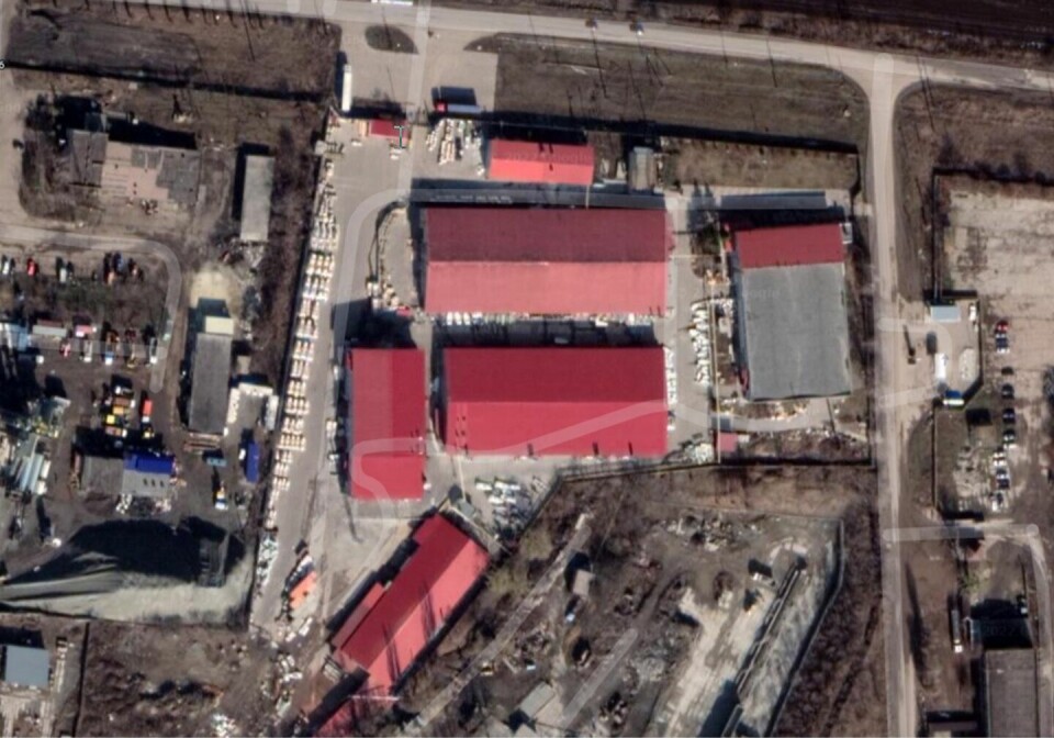 Her er produksjonsanlegget til BRIG i Kharkiv før anlegget ble bombet