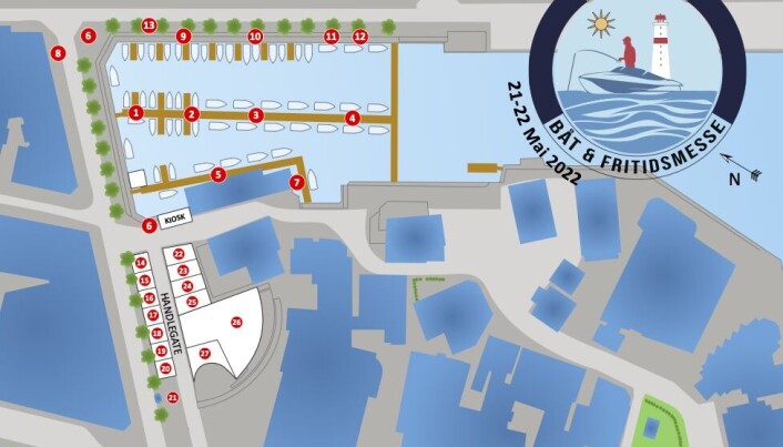 KART: Båt- og friluftsliv står i fokus i Arendal i dagene 21. og 22. mai, med handlegate på land og godt med nye båter i vann. KART: Båt- og friluftsliv står i fokus i Arendal i dagene 21. og 22. mai, med handlegate på land og godt med nye båter i vann.