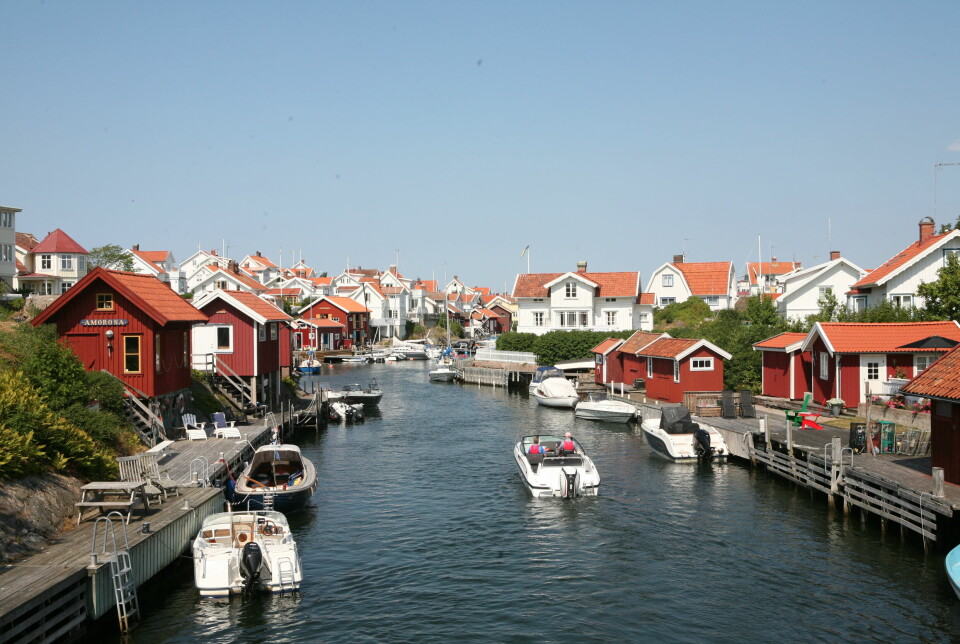 I NORD: Grundsunds gjestehavn ligger i nord, og de fleste gjesteplassene ligger innenfor moloen på Ösö.