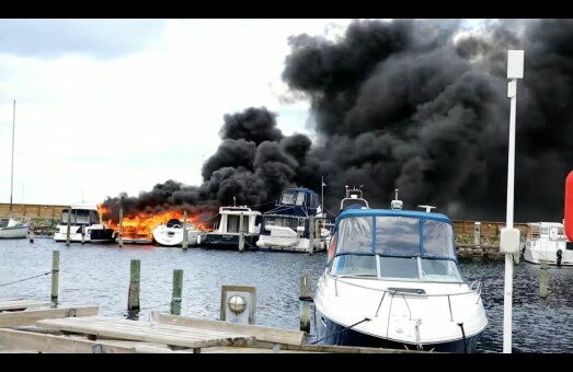 Brann i båthavn
