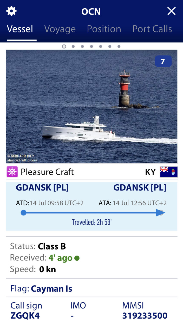 "OCN" ELLER "BIG BEAVER"?: En Delta Carbon 88 som ifølge MarineTraffic befinner seg i Polen har samme flaggstat, samme MMSI-nummer som "Big Beaver", men har et annet kallesignal og heter ifølge nettstedet "OCN". "OCN" ELLER "BIG BEAVER"?: En Delta Carbon 88 som ifølge MarineTraffic befinner seg i Polen har samme flaggstat, samme MMSI-nummer som "Big Beaver", men har et annet kallesignal og heter ifølge nettstedet "OCN".