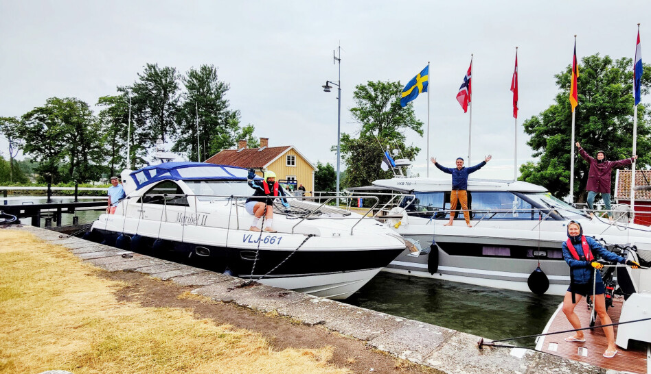 GÖTA KANAL: Gjengen foretrekker Göta kanal fremfor å gå rundt Sverige. De bruker cirka syv dager fra kyst til kyst.