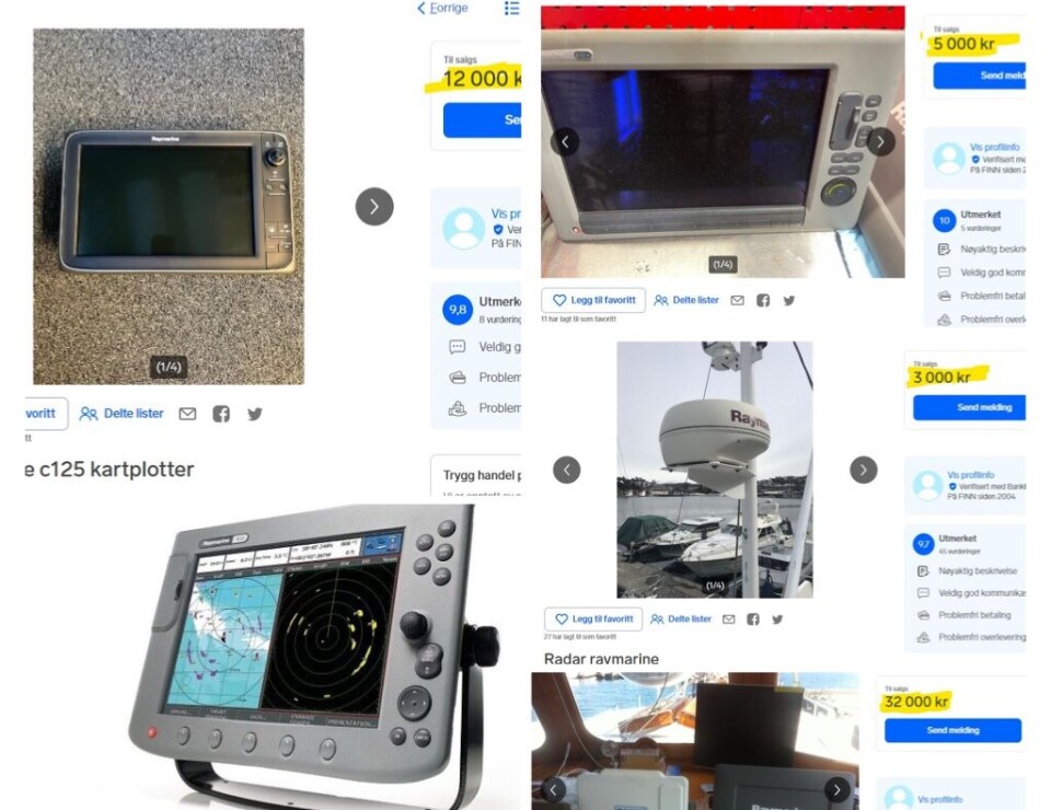 Ville priser på gammel båtelektronikk