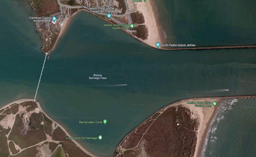 TESTEN: Musk foreslo at Cybertruck skulle flyte over dette 350 meter brede sundet i Texas TESTEN: Musk foreslo at Cybertruck skulle flyte over dette 350 meter brede sundet i Texas