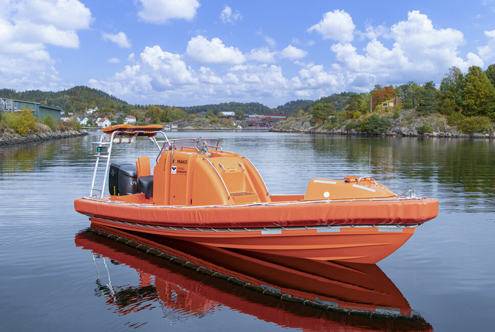 ELEKTRISK MOTOR: Livbåtprodusenten Viking Norsafe jobber for at også livbåter skal kunne drives med elektriske motorer
