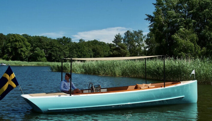 SLANK: Hwila 25 er en langsmal båt med et energieffektivt skrog.