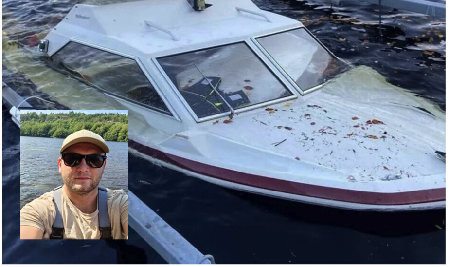 TIL TJENESTE: Alt-mulig-mannen Martinius Dyreng i Larvik strekker ut en hjelpende hånd til båteieren som trenger hjelp til små og store jobber. Denne båten i Larvik reddet han. FOTO: PRIVAT.