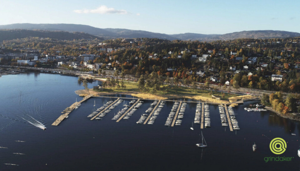 LAKSEBERGET: Etter utfyllingen kan Sandviksbukta, mellom Lakseberget og Sjøholmen, se slik ut. LAKSEBERGET: Etter utfyllingen kan Sandviksbukta, mellom Lakseberget og Sjøholmen, se slik ut.