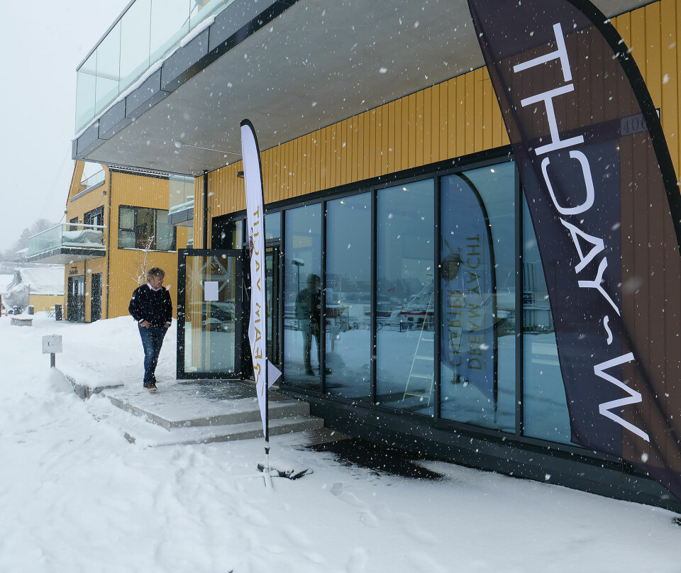 NYTT: W-Yachts butikk har fått plass i Vollen Marinas nye anlegg på bryggekanten.