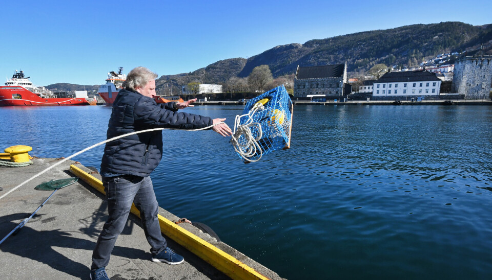 FISKER: Fiskeren Sig Hansen, kjent fra 'Deadliest Catch' demonstrerte Resqunit i Bergen i forrige uke.