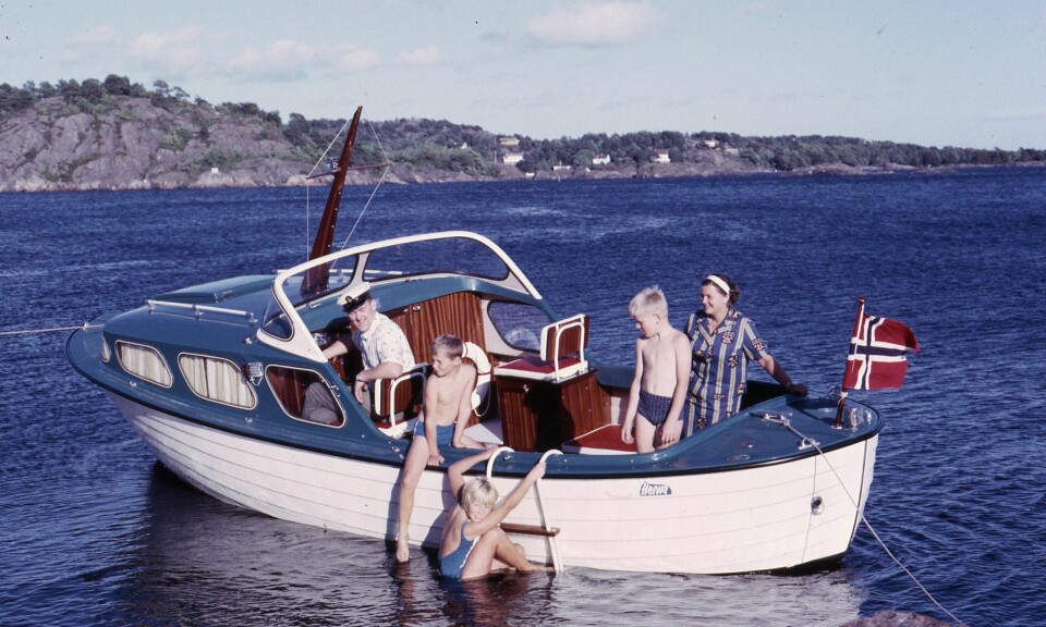ABIN-KRYSSER: Herwa 23 Grimsfjord – en cabincruiser anno 1963. (FOTO: VEST-AGDER-MUSEET).