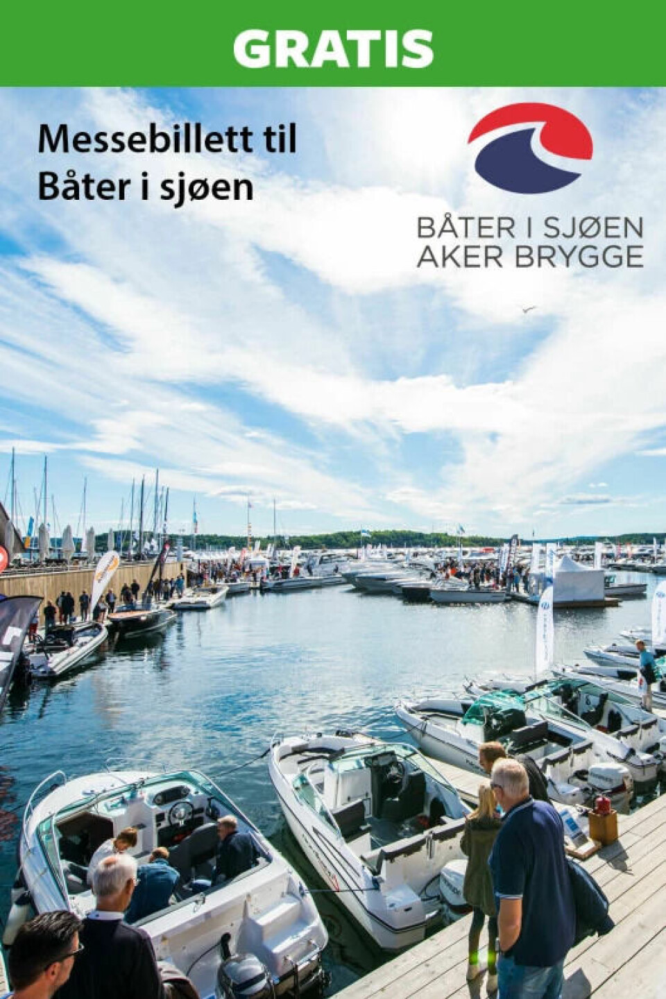 Billett Båter i sjøen Båtmagasinet spanderer billett til Båter i sjøen for sine gullabonnenter