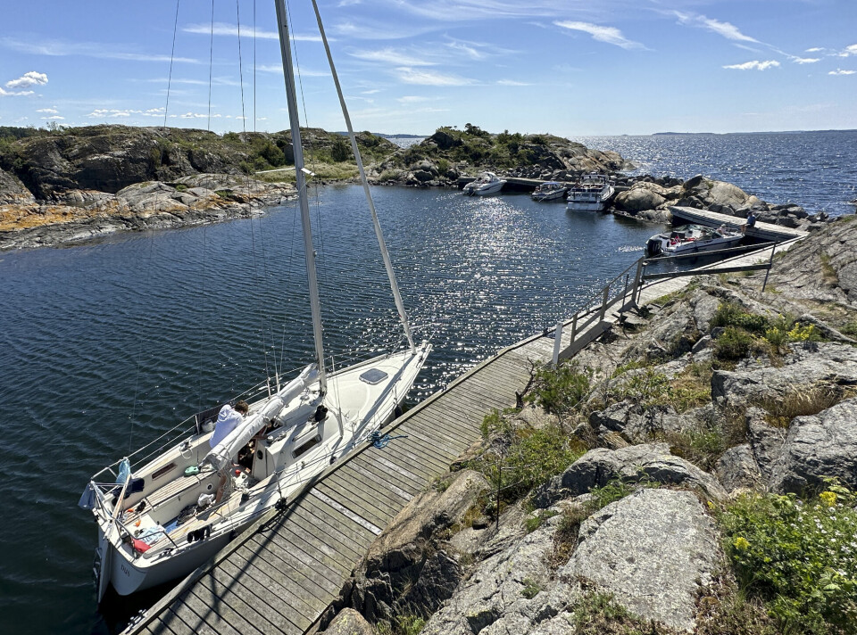 KORTREIST: «Dus» ved Ramvikholmen i Oslofjorden under ferieseilas i sommer.