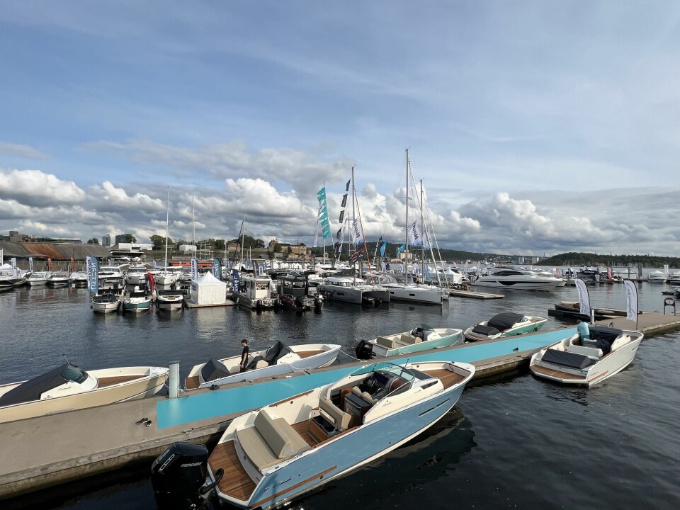 BÅTER I SJØEN: Over 240 båter ligger klare når messen åpner i dag torsdag 31. august.