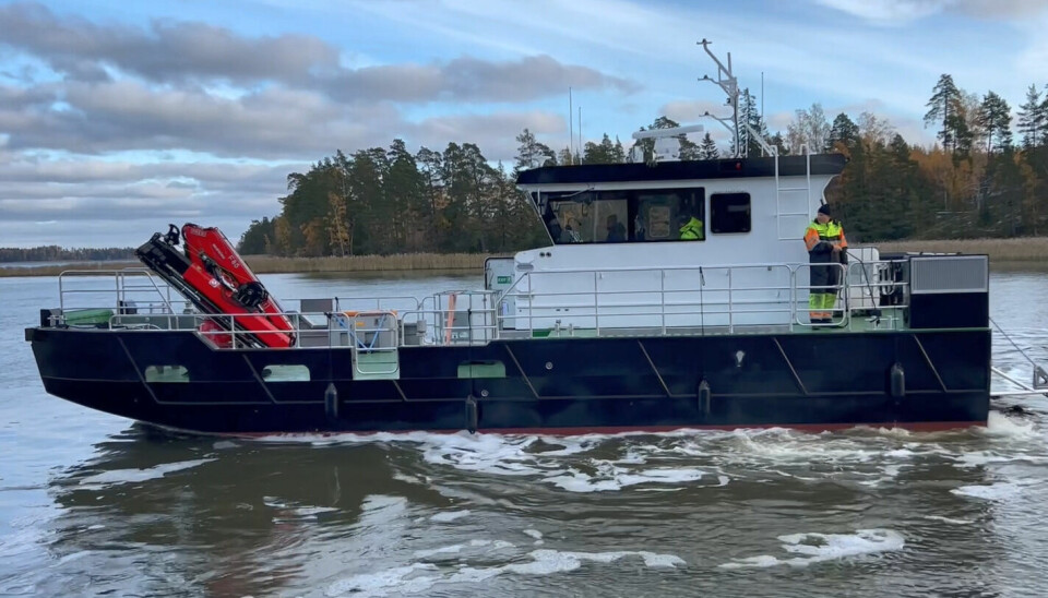 NYBYGG: MS 'Skrova' er en av tre nye aluminiumsbåter til Kystverket som bygges ved Kewatec i Finland.