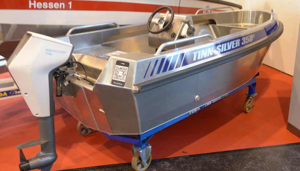 TØFF: Tinn-Silver 350 er en arbeidsbåt i lommeformat.