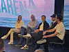 DEBATT: Fra venstre Lise Tangen Hansen, CXO Papirfly, Helge Duus, Ibiza, Karl Marius Norschau, Creative Director Mayer Norschau Design, Thomas Holmen, Skipperi og Mats Hjørnevik, Frydenbø.