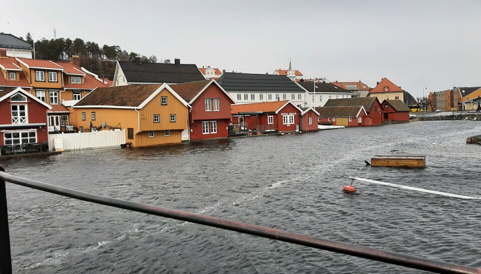 Springflo i Kragerø.