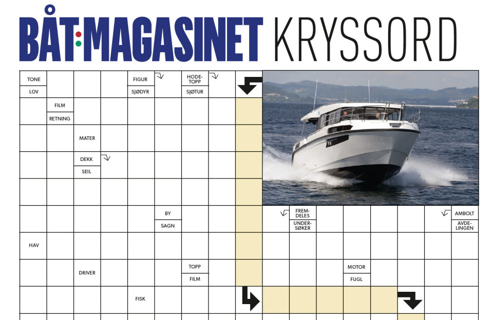 KRYSSORD: Kanskje ingen dum idé å lansere en maritim kryssord i Båtmagasinet, mener vår faste bidragsyter på skjæret. KRYSSORD: Kanskje ingen dum idé å lansere en maritim kryssord i Båtmagasinet, mener vår faste bidragsyter på skjæret.