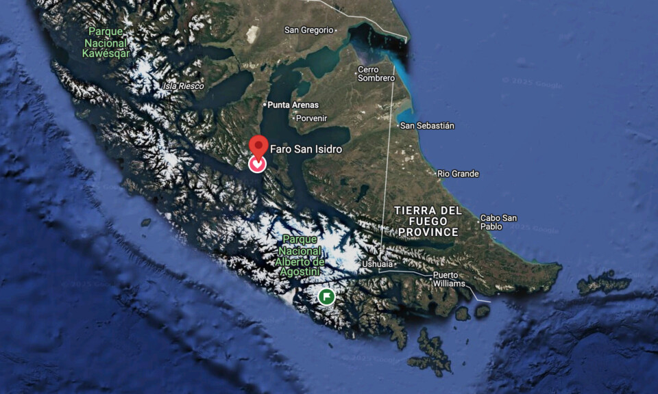 PATAGONIA: Ulykken tok sted i Magellan-stredet, nær San Isidro fyr. PATAGONIA: Ulykken tok sted i magellan-stredet, nær san isidro fyr.