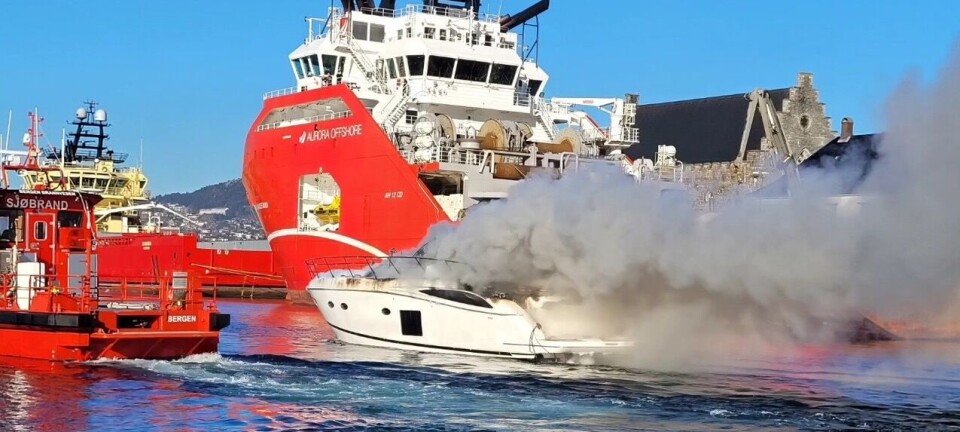 62 fots Princess i brann i Bergen