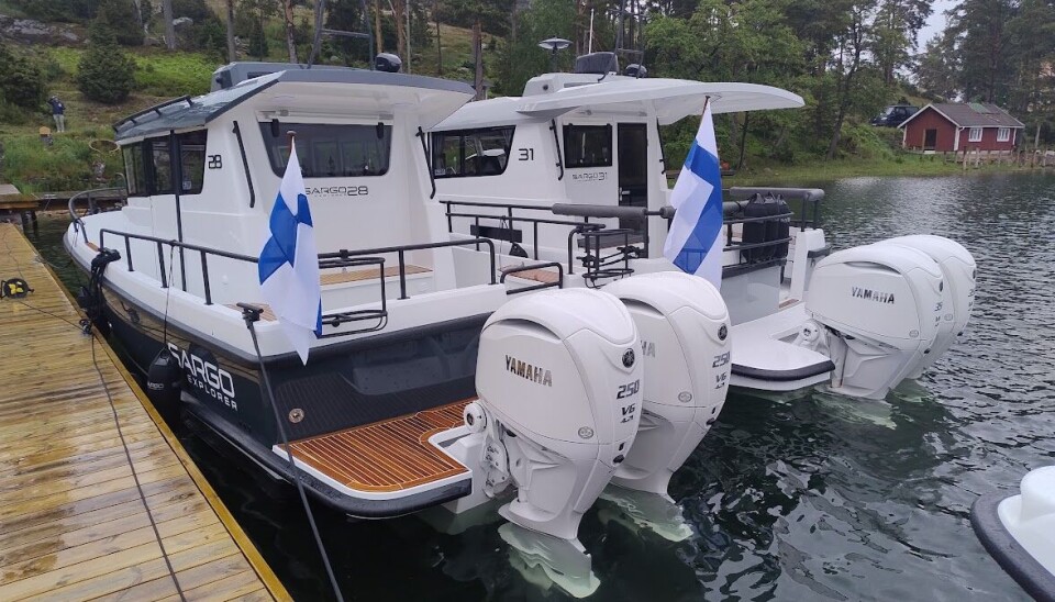 Sargo med påhengere! Også Targa viser to modeller i samme størresesklasser med påhengere.