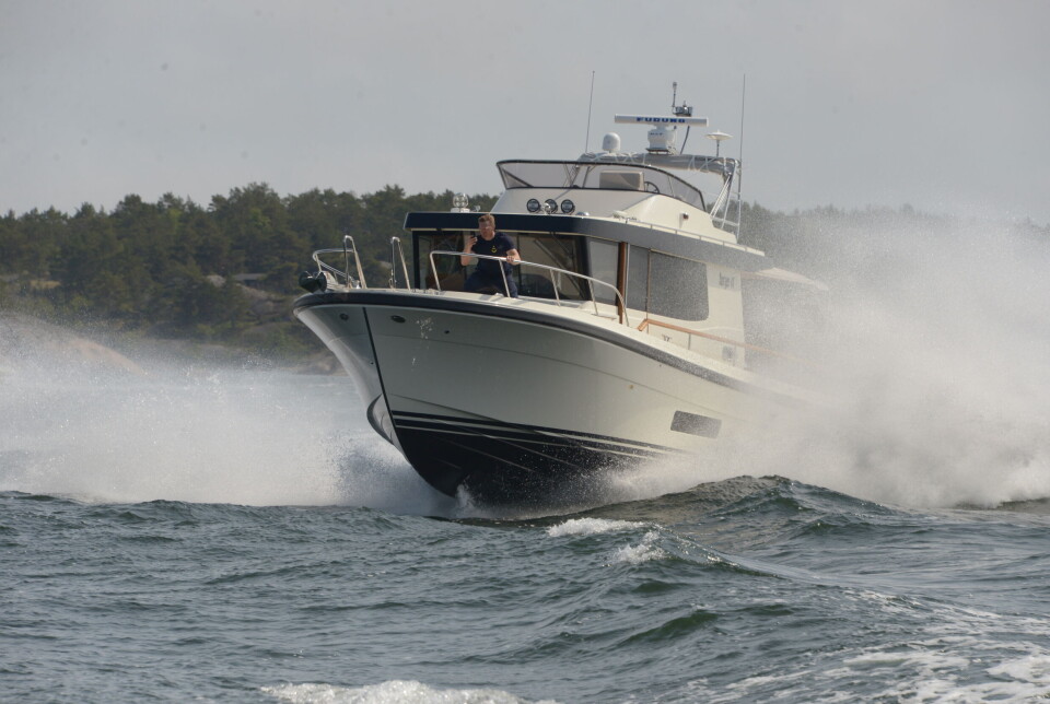 Targa 41 er en okse av en båt - og den eneste dieselmodellen på Finnboat Floating 2025. Tidene skifter.