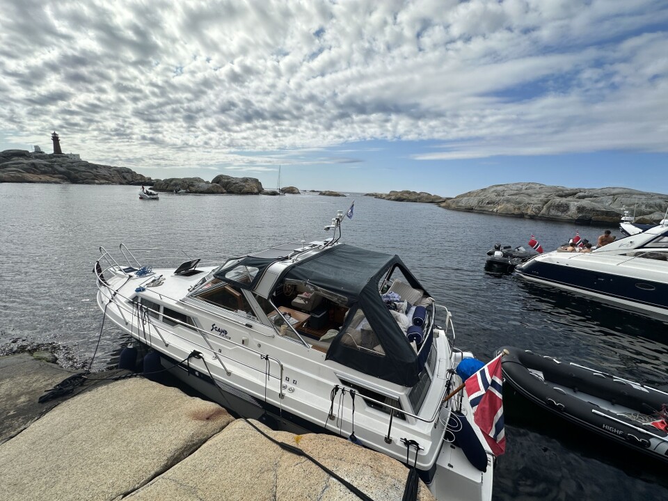 BEST: Det beste med båttur er å ligge i naturhavn litt for seg selv, mener Yamaha-sjef Iver Strand. Det beste med båttur er å ligge i uthavn / naturhavn litt for seg selv, mener Yamaha-sjef Iver Strand.