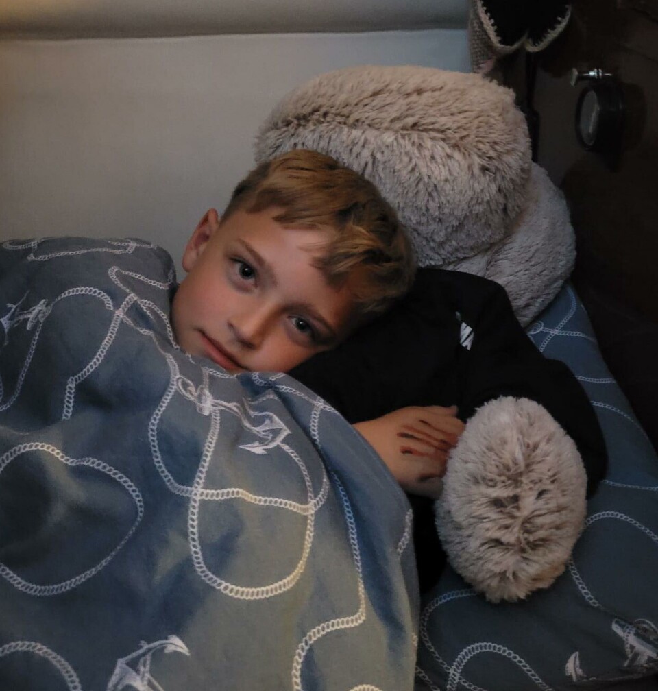 GOD NATT: Her sov Blid usedvanlig godt.