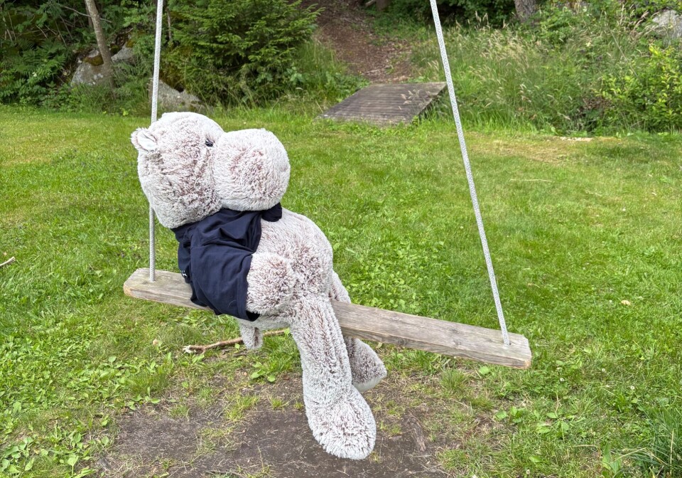 LEKEN: Noe av det beste Blid vet om, når hun ikke er på sjøen, er å kose seg på lekeplassen.