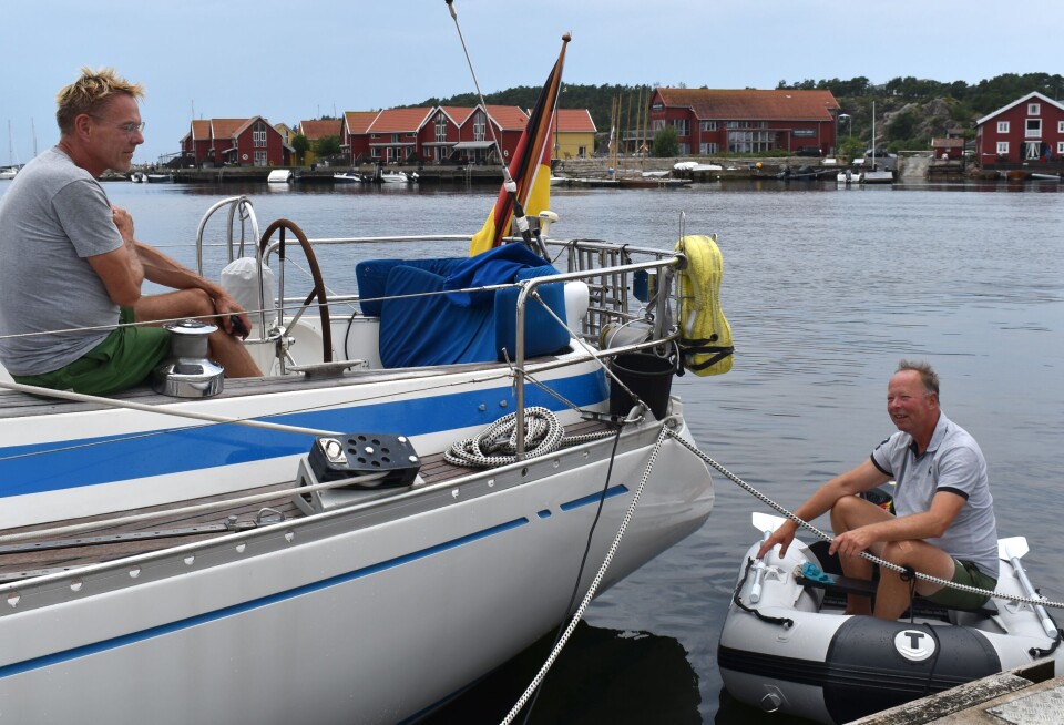 TYSKLAND: Arnt og Jan har seilt fra Tyskland, og er storfornøyde med Hvaler så langt.