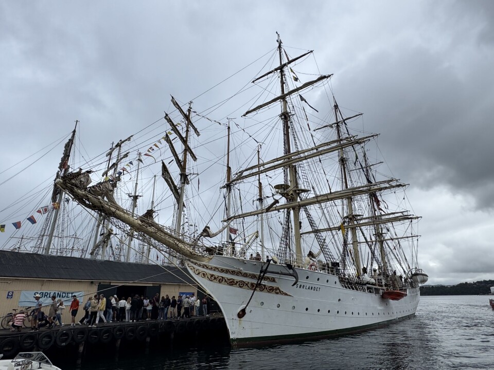 'SØRLANDET ' er fortsatt med i teten i Tall Ship Racec.
