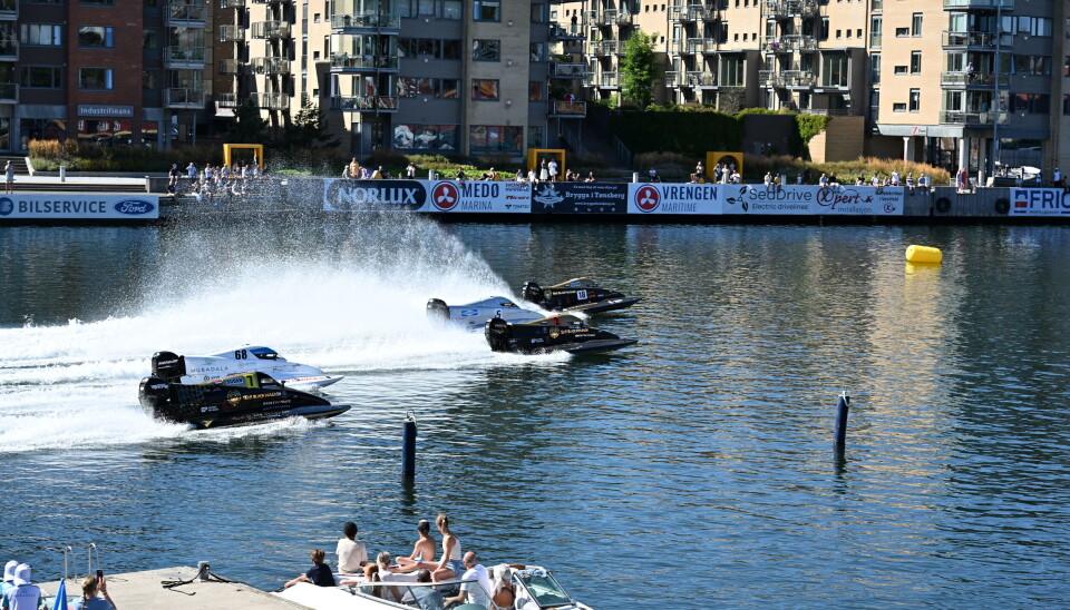 DRAMATISK ULYKKE: i Tønsberg Båtrace.
