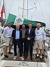 ARENDALSUKA: KNBF er godt representert under Arendalsuka. Fra venstre VP Magne Elvik, President Bjørn Ydse, Leder KNBF Sikkerhetskomite Ole Petter Parnemann, Statssekretær Even Sagebakken (AP)og Generalsekretær Stig Hvide Smith.