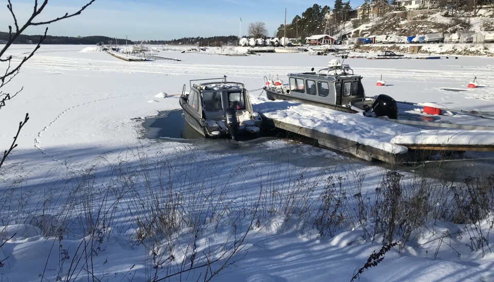 Båt i vannet i vinter?