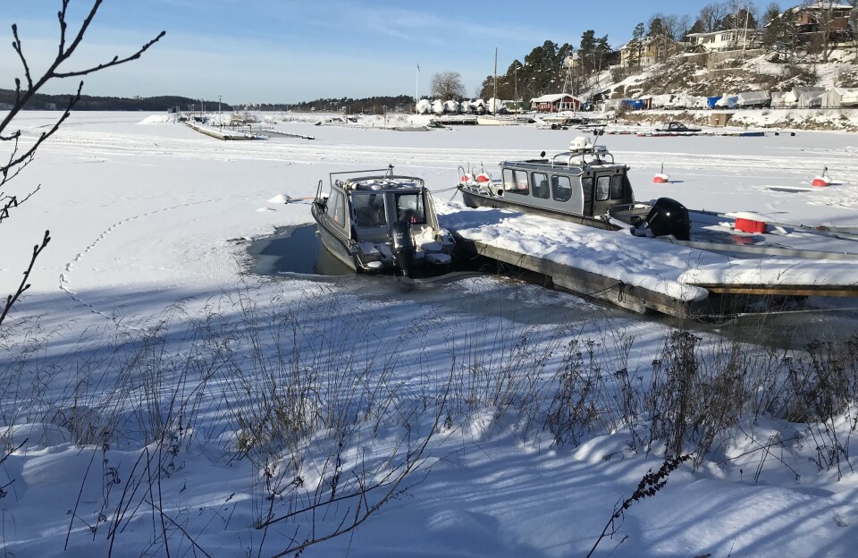 Båt i vannet i vinter?