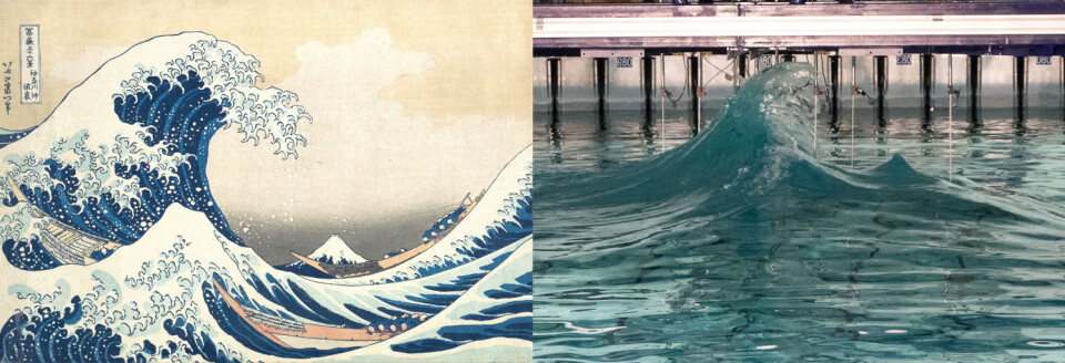 KANAGAWA GJENSKAPT «The great wave of Kanagawa», som mange mener er en «spike» monsterbølge, ble gjenskapt av forskere ved universitet i Oxford.