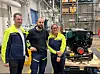 STØRST: Volvo Penta i Vara er en av verdens største produsenter av innenbordsmotorer til fritidsbåter. Fra høyre fabrikksjef Jenny Johansson Hegg, og produktsjef Daniel Wikman.