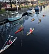LUCIA: Kajakk-klubben med Lucia padling i Moss.